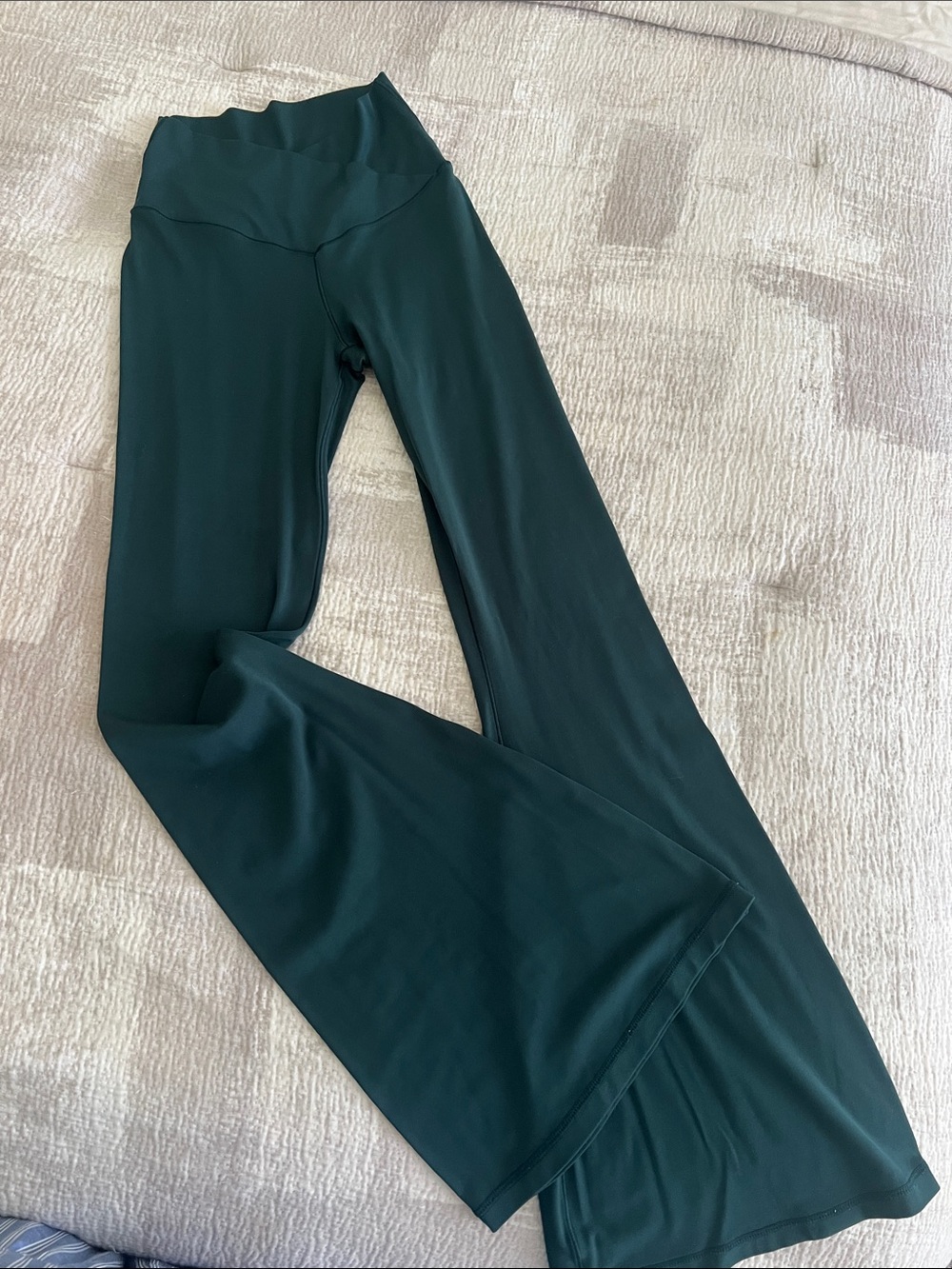 High-Waist Flared Leggings in Deep Teal